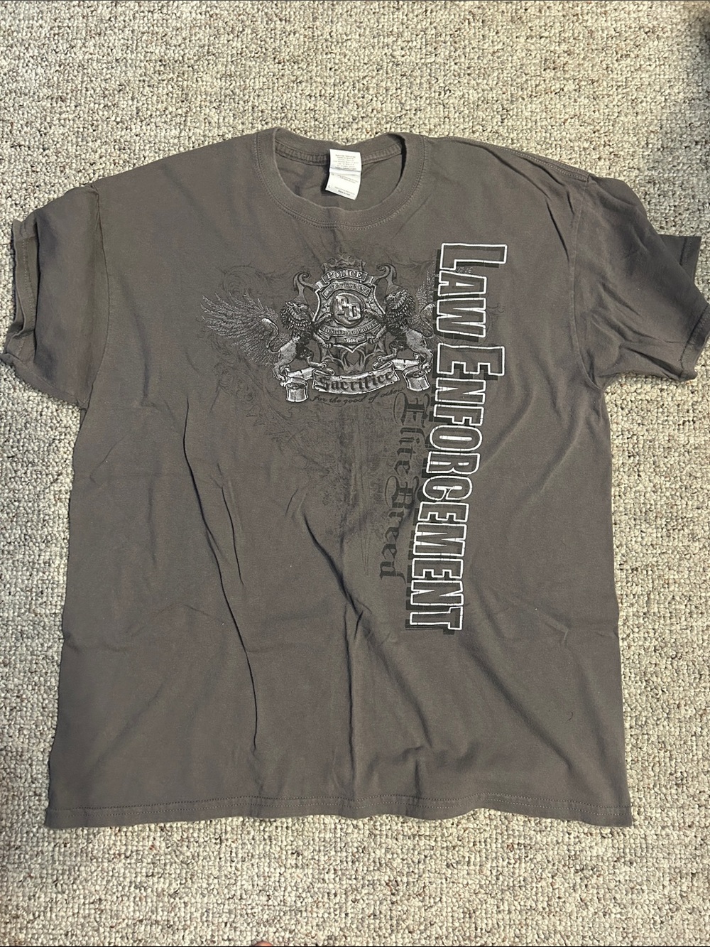 Law Enforcement Graphic Short-Sleeve Tee - Grey